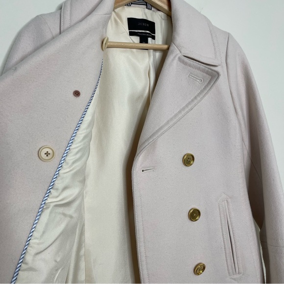 J Crew Peacoat Italian Wool Jacket Cashmere Coat double breasted preppy academia - Picture 8 of 14